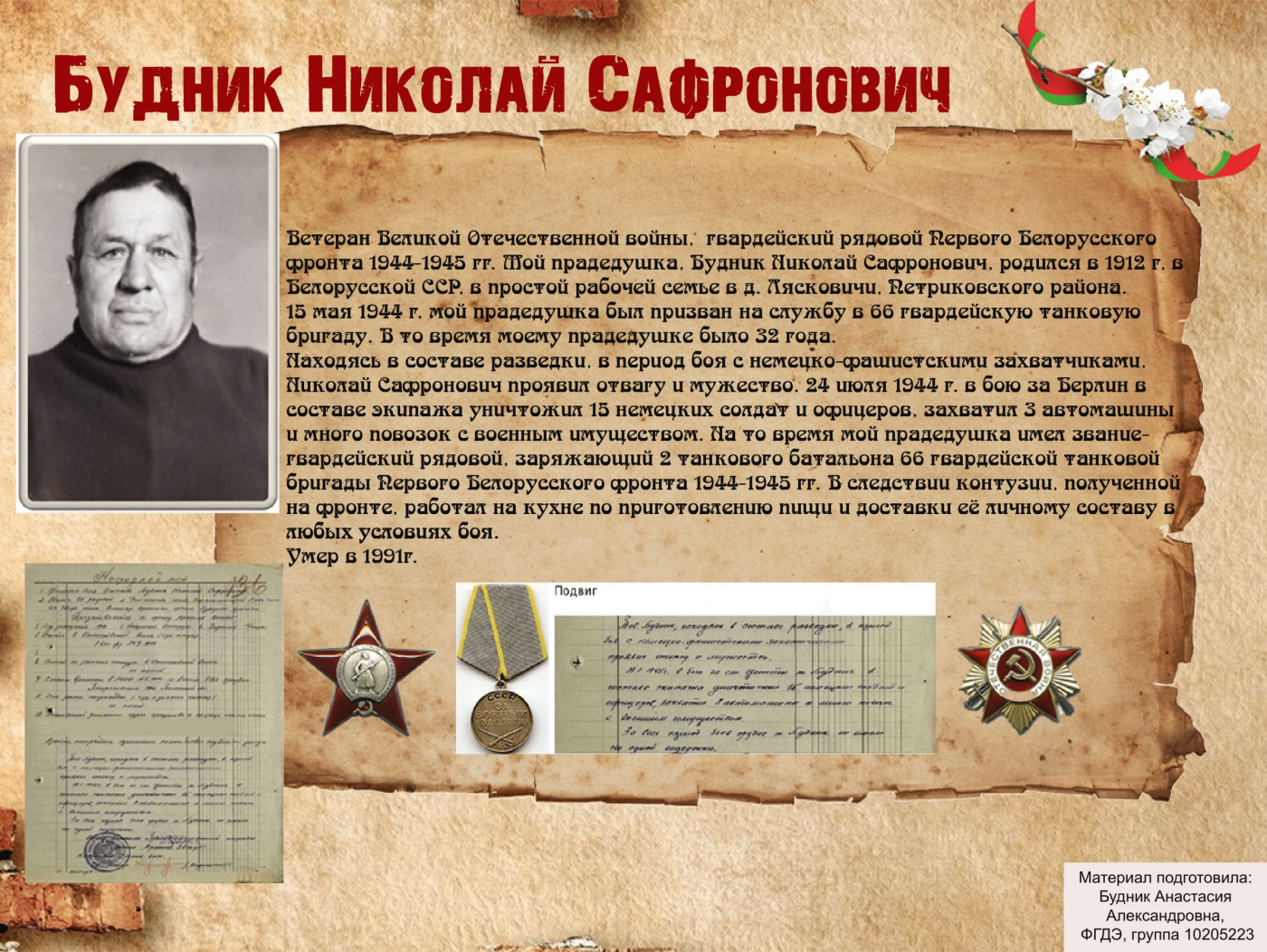 История Победы глазами потомков: Николай Будник